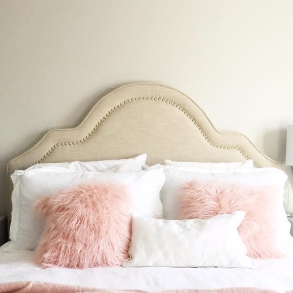 Indigo Faux Mongolian Fur Pillows - Picture 1 of 3